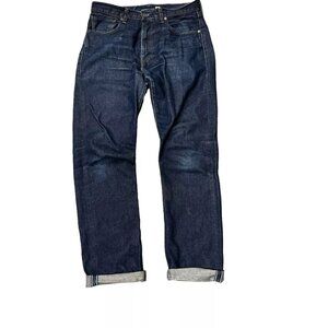 Levi's Made And Crafted 551 Z Straight Japanese Selvedge Jeans 31x34 Dark Wash